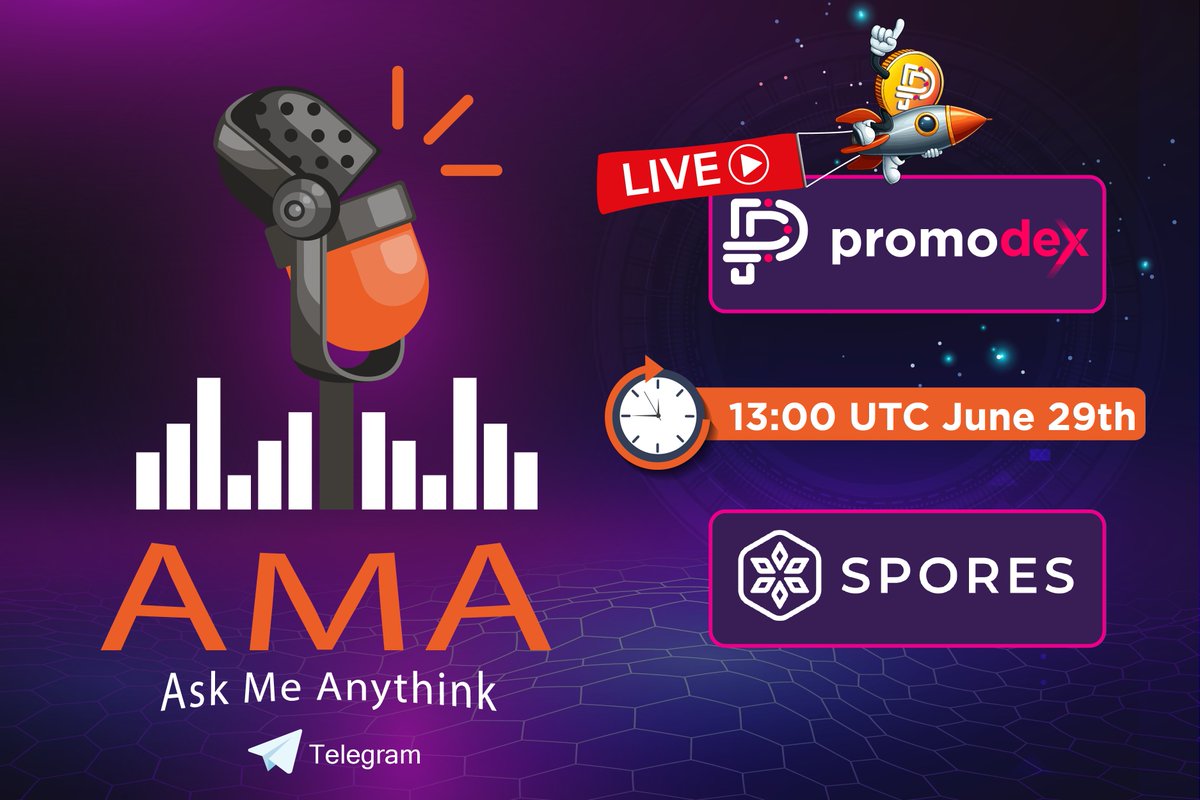 🗓Mark Your Calendars!🗓

Join us for an exciting  #AMA session with the Spores Network Team! 🎉  

We'll be discussing Promodex 🚀 and more. Plus, we're hosting a special giveaway for participants!🎁 

Speaker: Mikail Gökmen
                   'Founder/CEO'

  🗓  Date: 29th