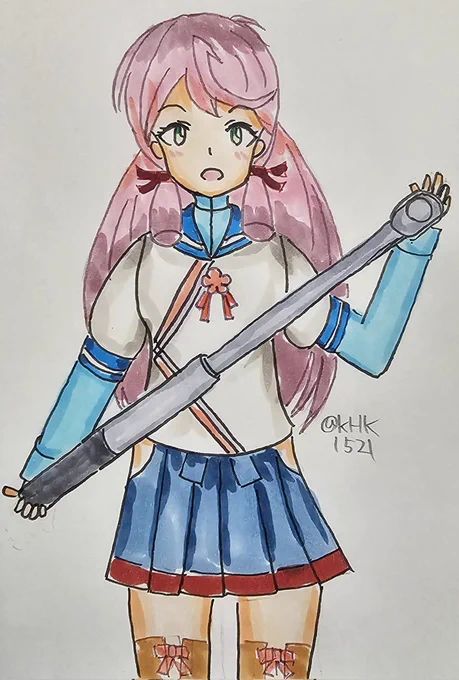 明石さん「はいトルクレンチ」#艦これ版真剣お絵描き60分一本勝負_20240629#明石進水日 