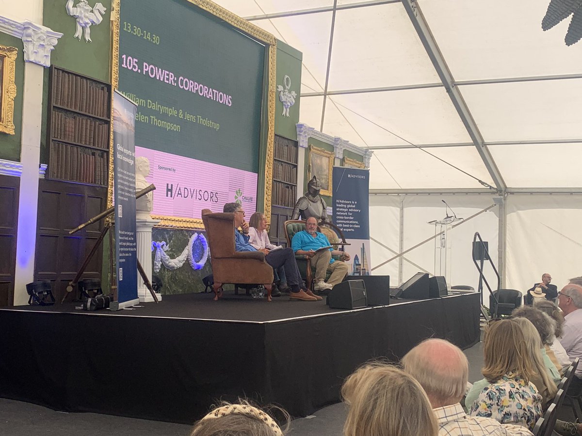 ChalkeFestival's tweet photo. This afternoon, @DalrympleWill @JensTholstrup and @HelenHet20
are discussing the fascinating world of corporations, and their stories from the Hanseatic League and to the East India Company.
Kindly sponsored by @H__Advisors
#chalke2024
#liveinhistory https://t.co/96dEdEFJaz