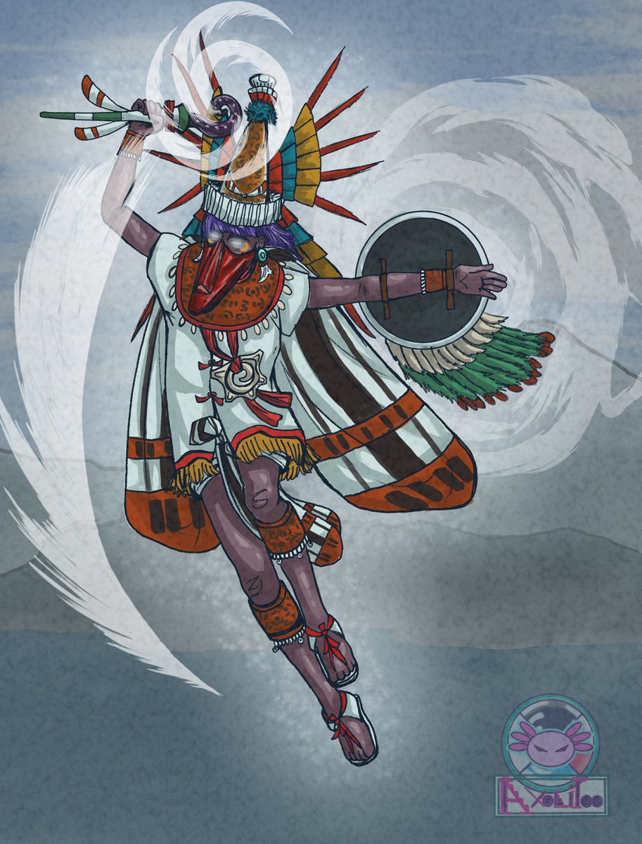 Axolitoo's tweet image. Ehecatl-Quetzalcoatl
the Teotl who rules over wind and wisdom 
#art #Mexico #drawings #artwork #digitalarts #Azteca #ArtistOfTheMonth