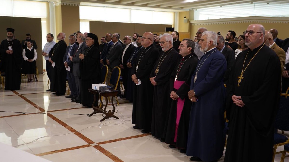 في مركز لقاء - الربوة خلال افتتاح مؤتمر الانتشار الأول الذي انعقد برعاية صاحب الغبطة يوسف العبسي الموقر وبالشراكة مع الجمعية العالمية للروم الملكيين الكاثوليك
بحضور ابناء الطائفة من #لبنان ودول الانتشار  واصحاب السيادة المطارنة من بلدان المشرق والانتشار ومشاركة الآباء العامّين