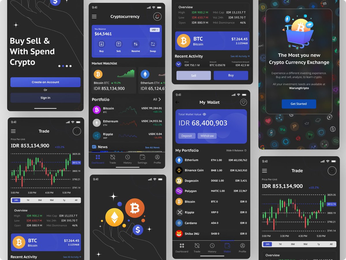 jarvizlab's tweet image. 👋 Hello, Good People! 

🌟Introducing Dark, our cutting-edge cryptocurrency wallet app! 🔒💸 Seamlessly buy, store, and sell crypto coins with enhanced security and a sleek UI. 

➡️➡️ Explore Dark today! dribbble.com/shots/24436153…

#CryptoWallet #Cryptocurrency #WalletMobileApp