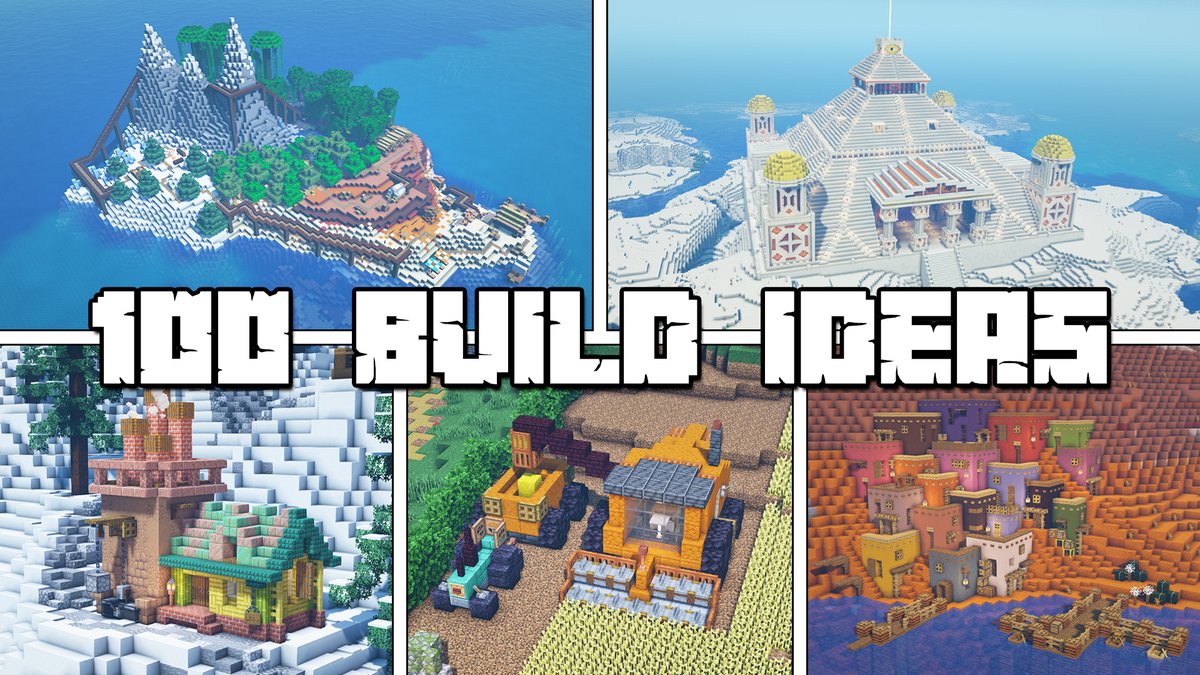 100 building ideas for your Minecraft world!

Watch it here: youtu.be/AJzxW3vpYuc?si…