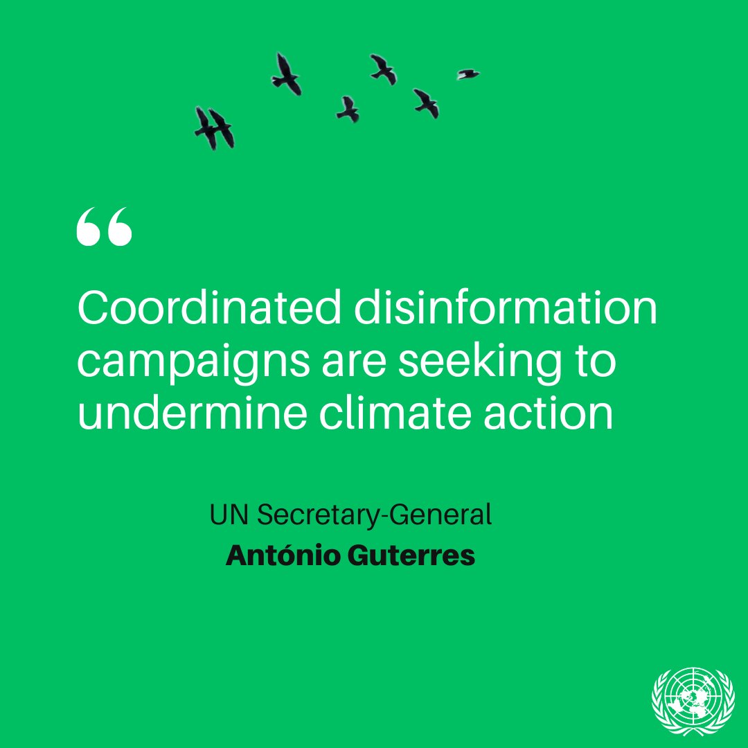 UNEP's tweet photo. Creatives, PR agencies &amp; the media must:

• put a stop to greenwashing

• stop working with clients who are destroying the planet

• safeguard our future by providing quality journalism based on facts

@AntonioGuterres: https://t.co/iu36gxK60z https://t.co/Z5gQ5k410t