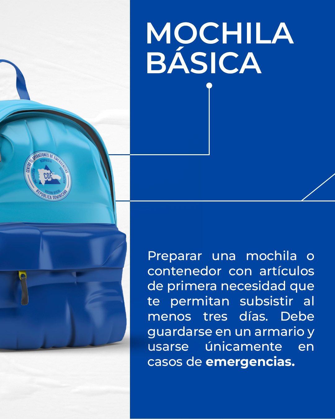 COE on X La prevencion es la clave Preparate para lo inesperado teniendo lista tu mochila de emergencia temporadaciclonica2024 COERD https t OdsaoHUale X