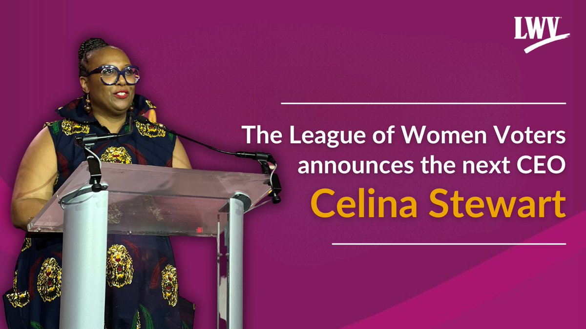 We are thrilled to announce that Celina Stewart will be the next CEO of the League of Women Voters! 
#womenpowerdemocracy #LWVCon24