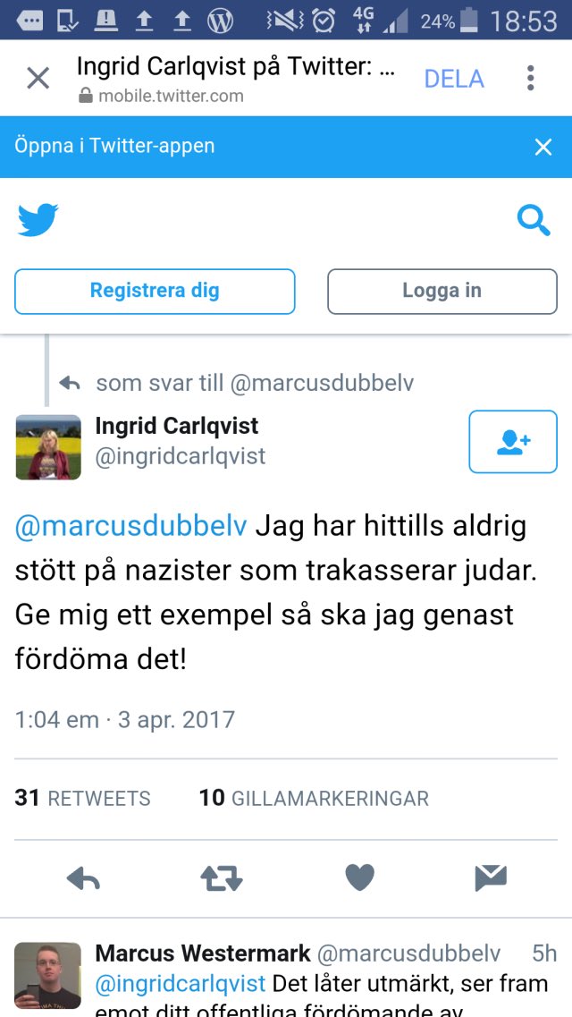 aliesbati's tweet photo. Symptomatiskt ändå. Extraordinärt proisraeliska, högerkristna tidningen Inblick har den extraordinärt tossiga naziapologeten Ingrid Carlqvist på förstasidan. https://t.co/RUGISmDSE6