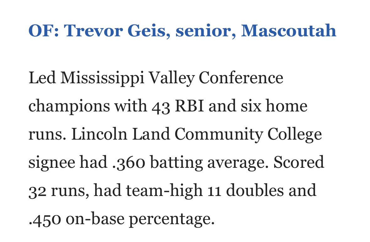 nygeis5's tweet photo. Quite the honor @GeisTrevor ! Dad @johngeis9 and I are so proud of you! Keep rolling! ⚾️ 🪓 @loggerbaseball @MHS19Baseball https://t.co/kSZxYXFRJ2