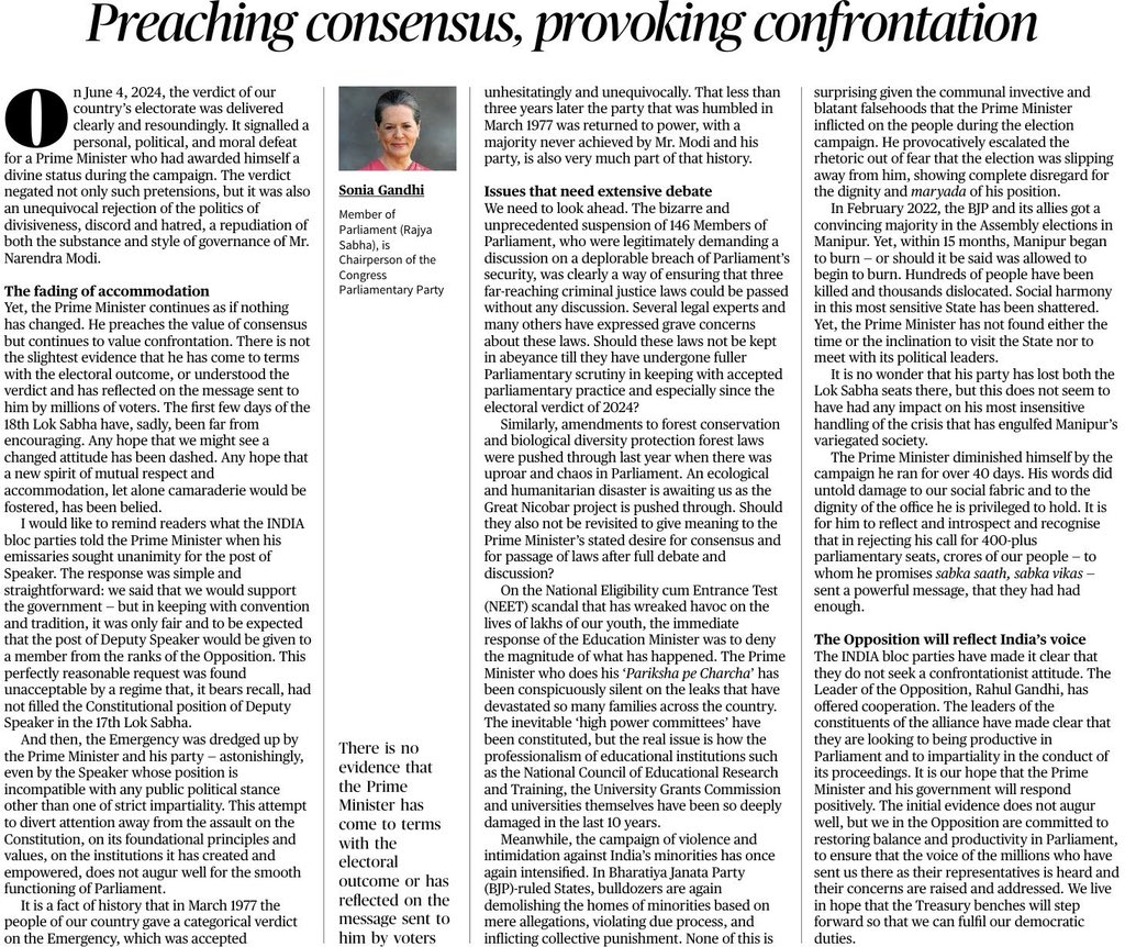 sachinrupal's tweet image. “PM preaches the value of consensus but continues to value confrontation.”