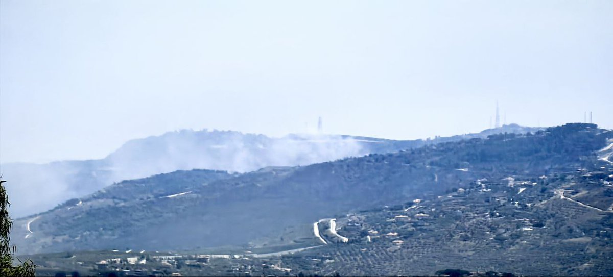 Cvpalestine's tweet photo. @warfareanalysis Another update;Hezbollah claims it attacked and destroyed israeli spy equipment in miskaw aam base. https://t.co/QcuHwtIgji