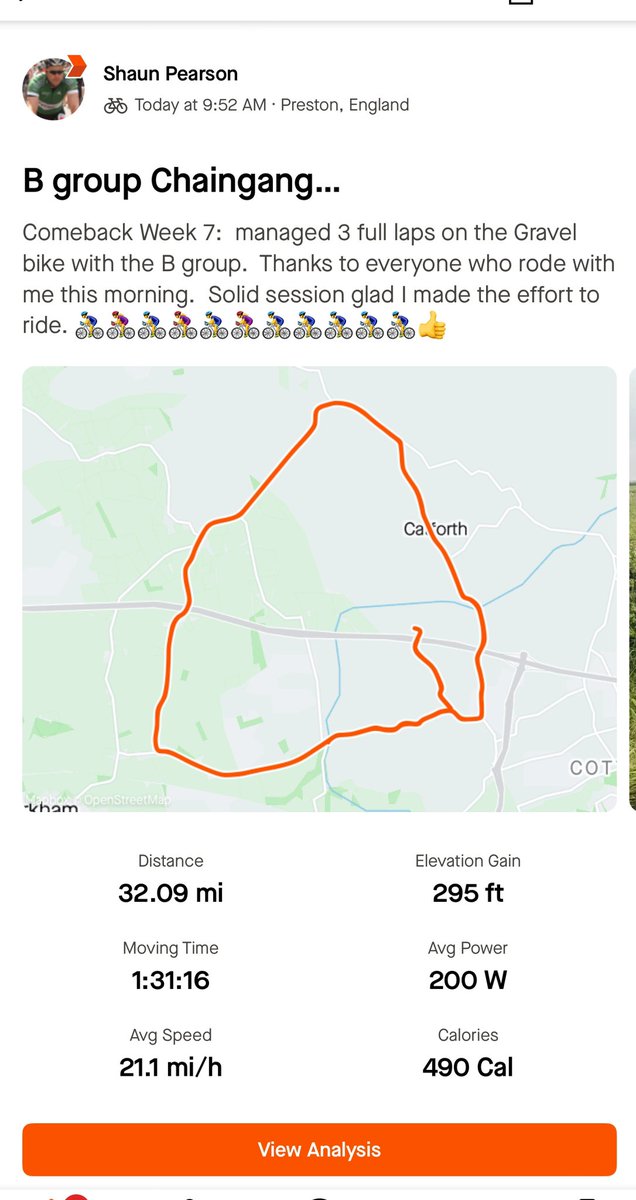 Shaun_Pearson's tweet image. Comeback Week 7:  Thanks to everyone who rode the Chaingang this morning.  Managed 3 full laps of the Chaingang on the Gravel Bike @OrroBikes  Enjoyed the session.  Hope everyone else had a good ride this morning Preston Chaingang @merlincycles 
🚴‍♂️🚴‍♂️🚴‍♀️🚴‍♂️🚴‍♀️🚴‍♂️🚴‍♀️🚴‍♀️🚴‍♂️🚴‍♂️🚴‍♂️👍