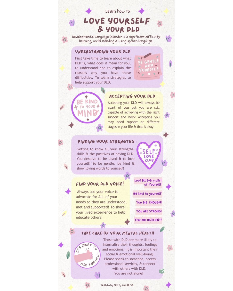 ✨LOVE YOURSELF &amp; YOUR DLD 💕✨

SPEAK UP for DLD Awareness Day Friday 18th October 2024 🗣️💜💛

#devlangdis #dldday #Loveyourself