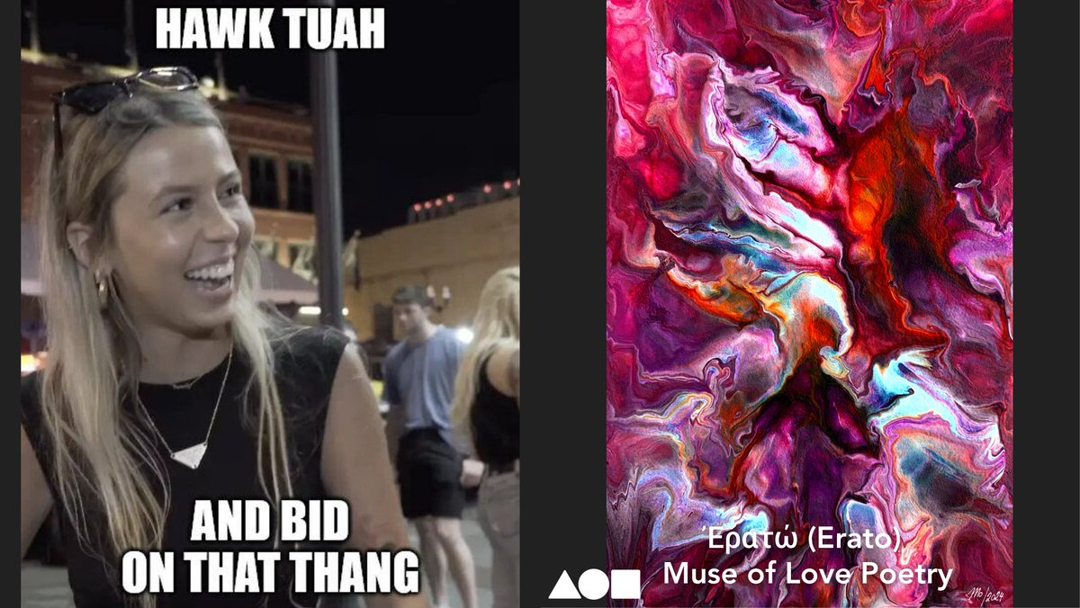 "Ἐρατώ (Erato)" is the Olympian Muse of literature, love poetry, science, and the arts ❤️

Painted with love (and acrylic ink).
#HawkTuah