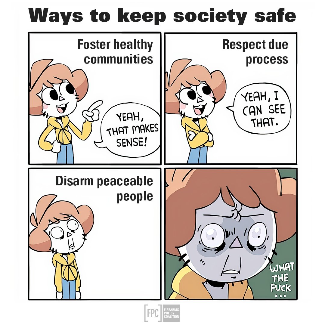 gunpolicy's tweet photo. Disarmament schemes are designed to leave people defenseless, desperate, and dependent. They don’t make society safe--they make society controllable.

Be ungovernable. https://t.co/wNbs1CnjLz