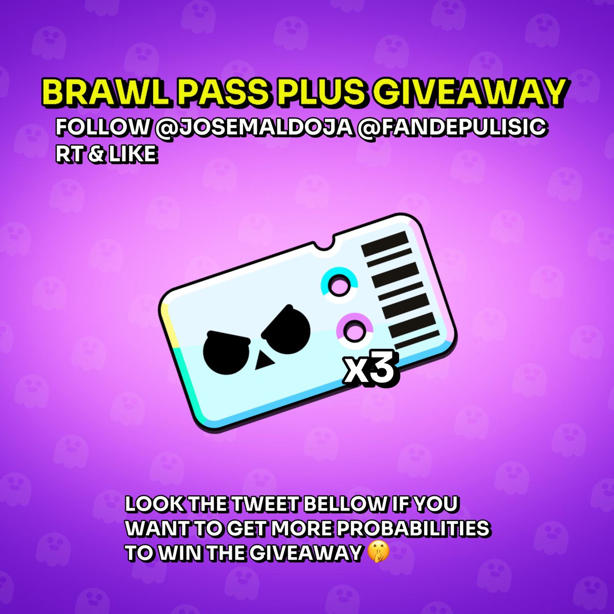 🎁 Brawl Pass Plus Giveaway x3🎁

To enter:
Like ❤️ and RT 🔄

✅ Follow <a href="/FanDePulisic/">Pulisic</a> @josemaldoja

Winners will be announced in 7 days, good luck! 🥳