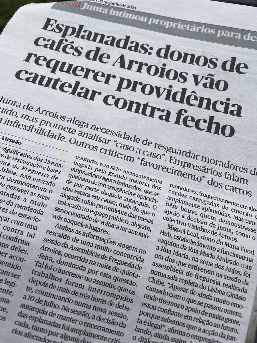 DuarteBueAlves's tweet photo. “Esplanadas ou estacionamento?” Será possível ainda termos de fazer esta pergunta em 2024? #esplanadas #arroios #estacionamento https://t.co/ODMvSlAXY9