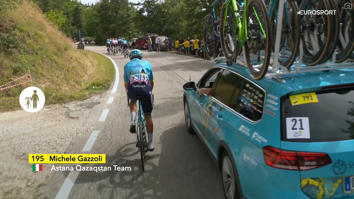 faustocoppi60's tweet photo. ❌ The first abandon of the Tour: Michele Gazzoli, one of Cavendish teammates. 
#TDF2024 https://t.co/S119yKm3h4