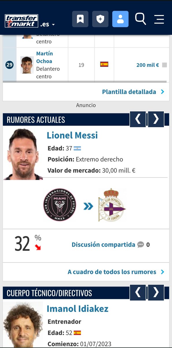 No sabía que venía messi