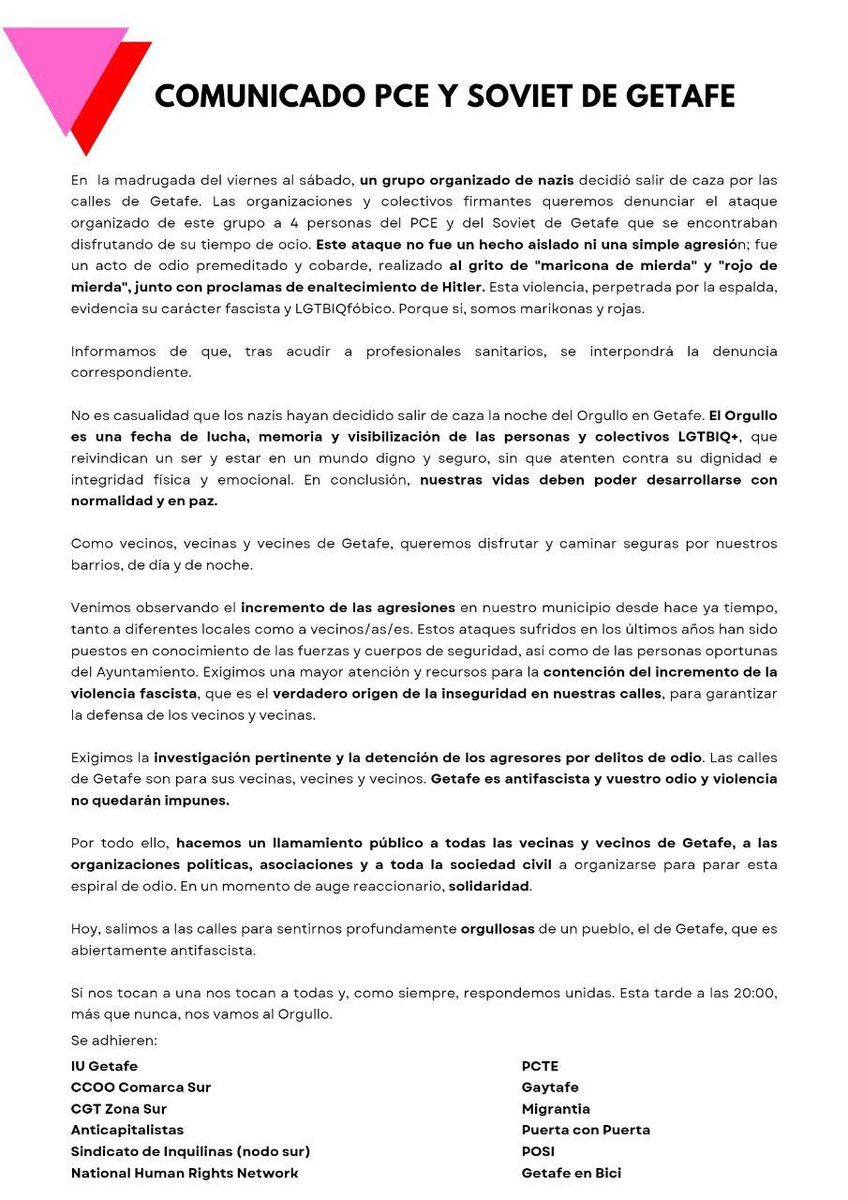 ‼️URGENTE‼️
Difusión, por favor.

Nos tocan a una, nos tocan a todas
🏳️‍🌈🔻