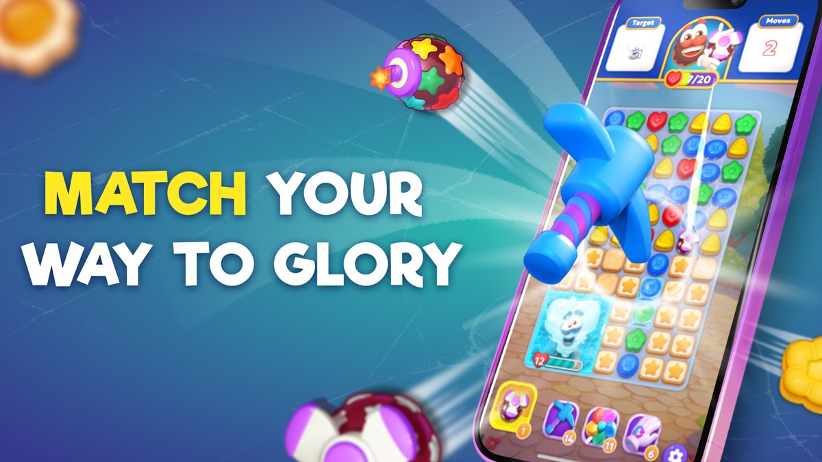 🗺️ Rebuild and explore Jolly Match world!
🪄 Unlock hidden cities with Match-3 magic
🍬 Enjoy a delightful candy-themed match-3 game in the latest Jolly Match update:
jollybattlematch3.page.link/jmTw
#indiegame #jollybattle