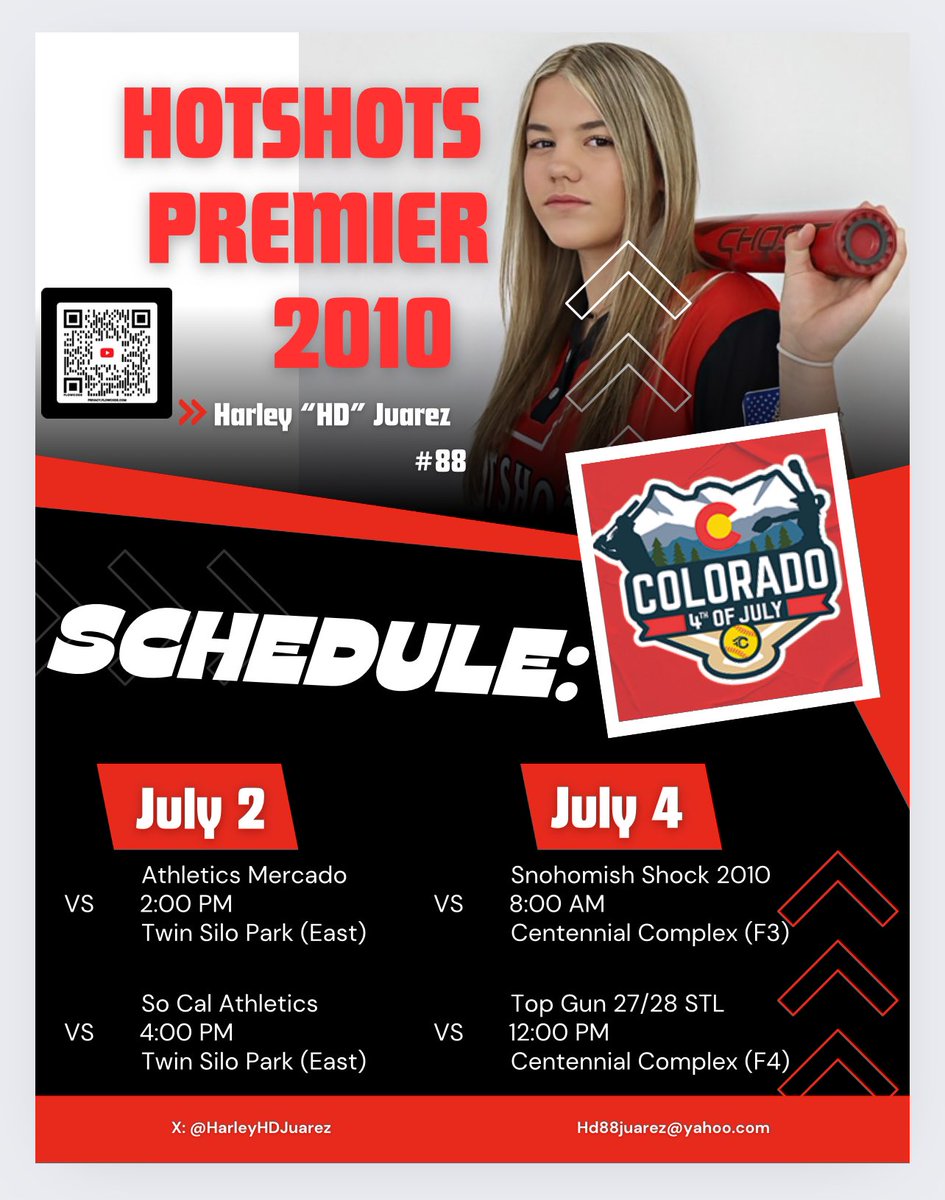 Harley Juarez 2028 (@harleyhdjuarez) on Twitter photo Next stopβ¦ Colorado β€οΈ βοΈ
<a href="/hotshotsnation/">Hotshots Fastpitch</a> <a href="/247recruiting/">247Sports Recruiting</a> <a href="/LineDsoftball/">Line Drive Media</a> <a href="/ExtraInningSB/">EXTRA INNING SOFTBALL</a> <a href="/USASoftballDFW/">USA Softball of DFW πΊπΈ</a> Next stopβ¦ Colorado β€οΈ βοΈ
<a href="/hotshotsnation/">Hotshots Fastpitch</a> <a href="/247recruiting/">247Sports Recruiting</a> <a href="/LineDsoftball/">Line Drive Media</a> <a href="/ExtraInningSB/">EXTRA INNING SOFTBALL</a> <a href="/USASoftballDFW/">USA Softball of DFW πΊπΈ</a>