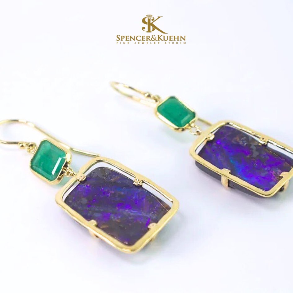 SpencerandKuehn's tweet image. Add a pop of color to your summer with our Geometric Blue #BoulderOpal and #Emerald Drop Earrings! 

🌟 Perfect for a vibrant and eco-friendly #summerstatement: spencerandkuehn.com/product-page/b… #SpencerAndKuehn #Morgantown #WestVirginia