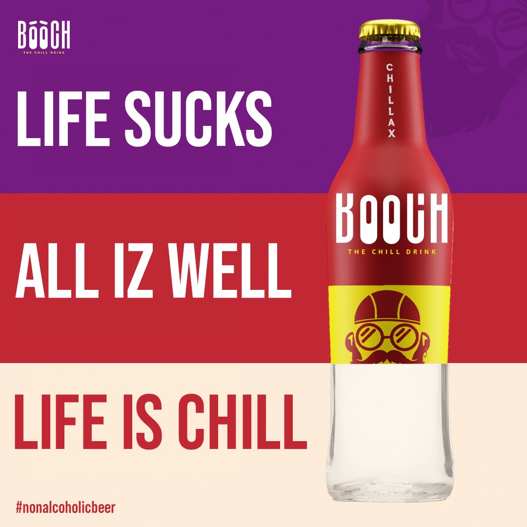 boohzindia's tweet image. Life sucks? Grab a Booch and remember, 'All iz well.' Sip, relax, and let life chill. 🍹

#beer #booch #boochbeverages #chillax #bangalore #stressbuster #nonalcoholicbeer