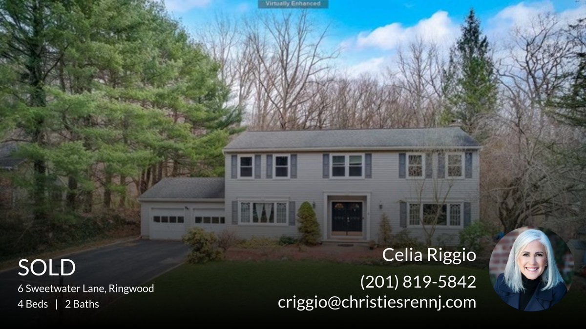 celrig's tweet image. Check out this listing that just sold in Ringwood! If you're thinking about selling your home, send me a message or give me a call at (201) 819-5842 so we can talk about your options.

Celia Riggio
Broker Associate
Christie's... homeforsale.at/6_SWEETWATER_L…