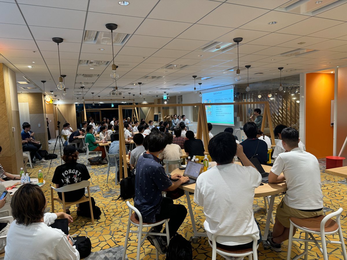 shin_sasaki19's tweet photo. 今日はPM Club初となるリアルイベント #PMClub交流会 を開催しました！土曜日に開催ということで皆気てくれるのかな…と不安もありましたが、結果的には満員御礼の大好評コンテンツになりました😄

今後も定期開催してまいりますので、プロダクト作りに関わる方はお楽しみにー！ https://t.co/B7sqp9lB6H
