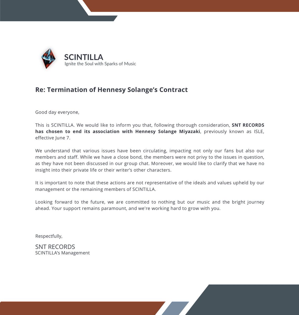 Hello, this is SNT RECORDS.