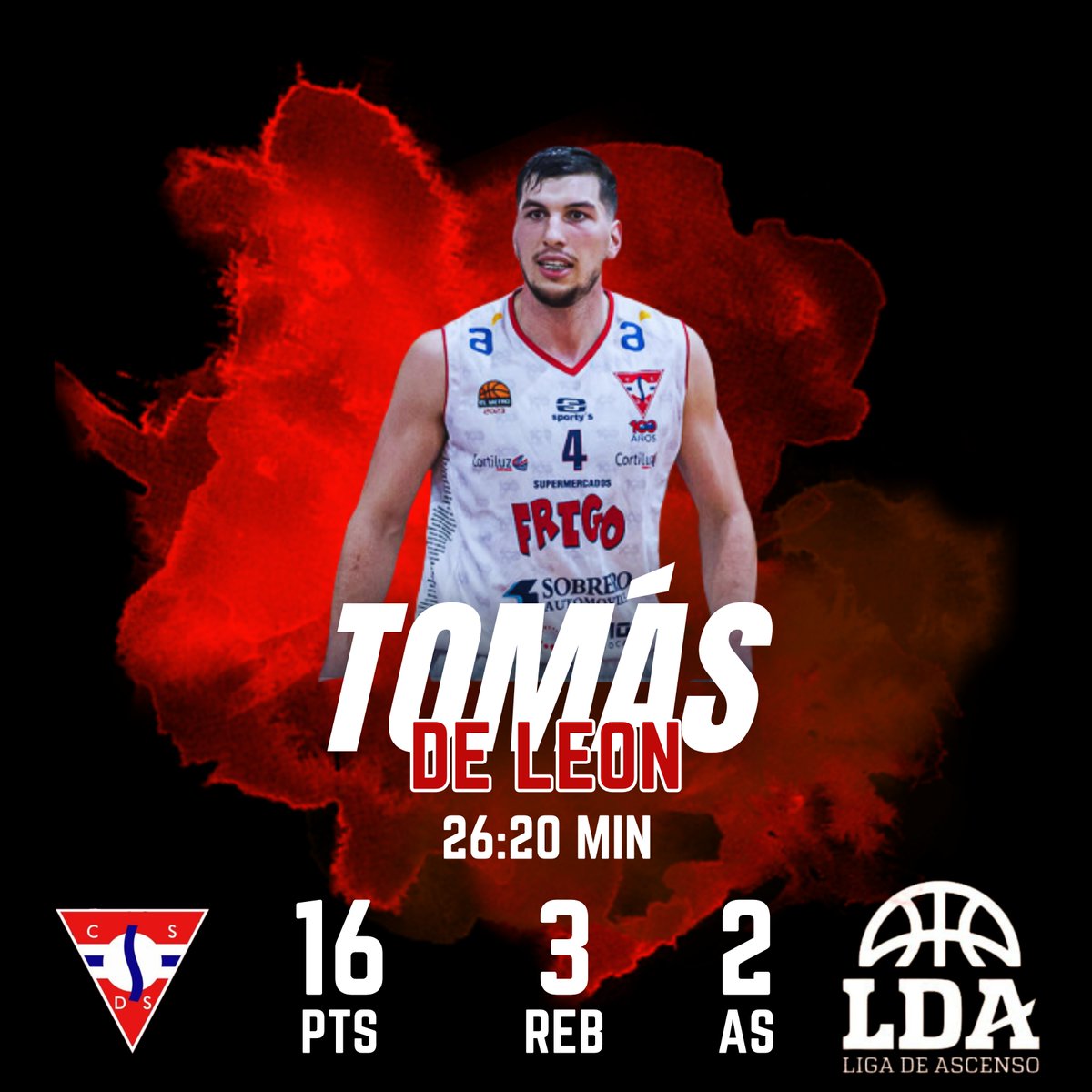 TeamRocaAgency's tweet photo. Tomás De León en la victoria de Sayago ante Lagomar

#LDA2024 https://t.co/ewF5SzF6Zt