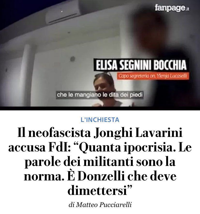 SenatoreF's tweet photo. #GioventùMeloniana
Ma cosa devono condannare 
#meloni di regime sono questa cloaca  di fascisti #Pace #Segnini #donzelli 
scoperti ora attaccano @fanpage che li ha smascherati nei covi
Un reportage da
#resistenza antifascista a salvaguardia #democrazia

#Meloni_è_poca_cosa https://t.co/ExBJHKd2Ye