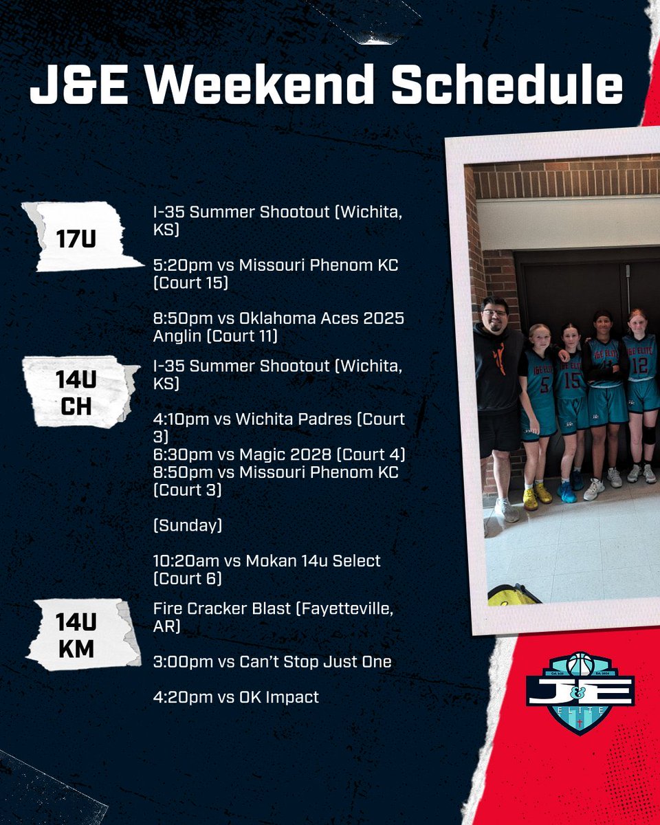 All 3 teams are in action this weekend! Good luck to all of our J&amp;E Family!