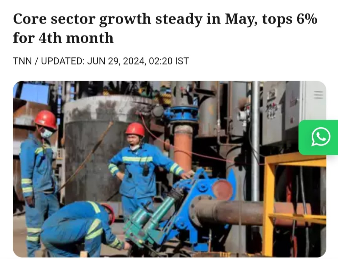 amitrakshitbjp's tweet image. Under PM Shri @narendramodi ji&apos;s visionary leadership, India’s economy shines!

Core sector growth at 6%+ for 4 straight months. 🚀

Robust policies, infrastructure focus, and job creation are driving us towards global economic leadership. 🇮🇳

#ModiSarkaar
#EconomicGrowth