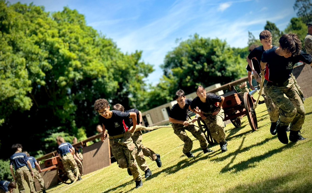 BradfieldCCF's tweet photo. The race is on!  Field Gun action at today’s Commemoration. https://t.co/4qFkXPLufP