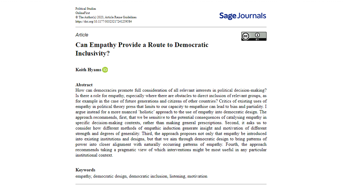 Political Studies tweet media