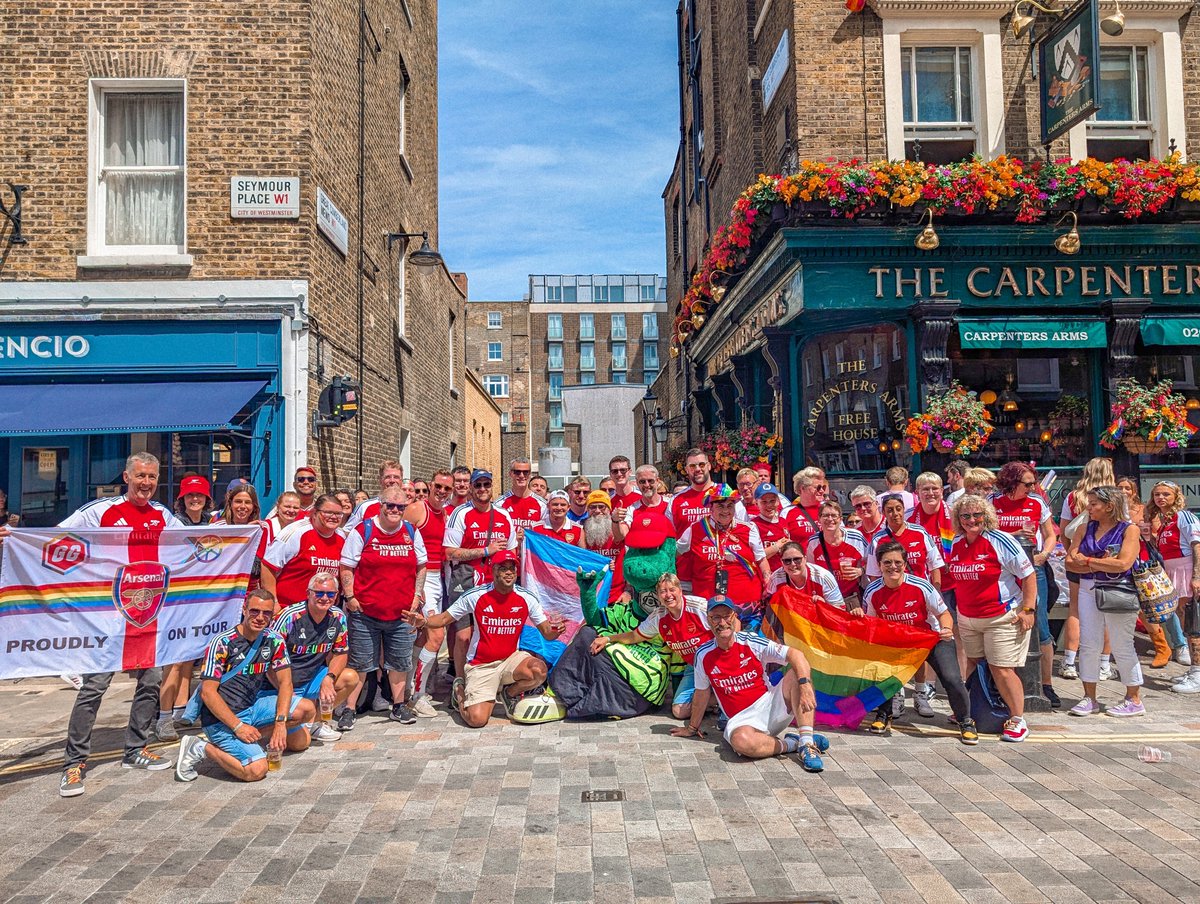 The Arsenal are ready for Pride in London ✊🏳️‍🌈🏳️‍⚧️