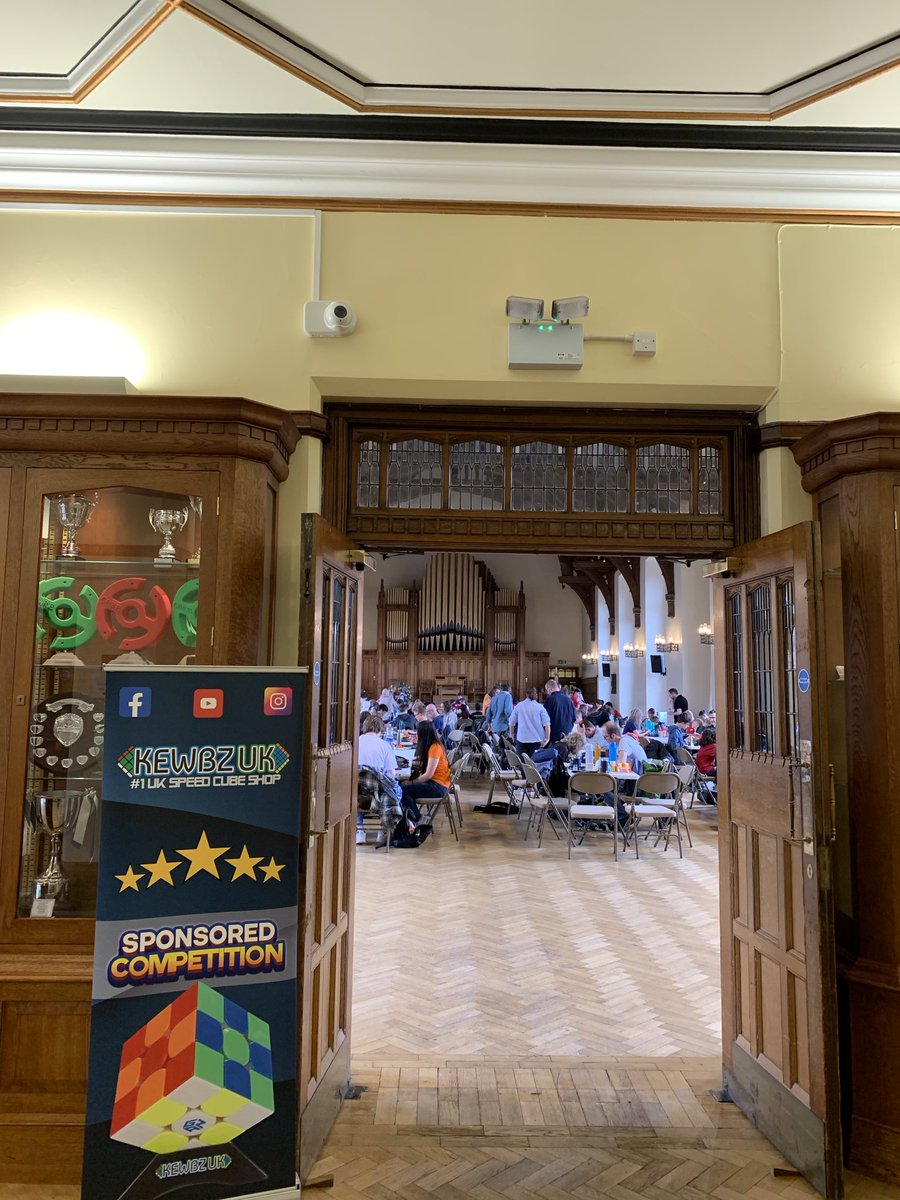 BSS_Events's tweet photo. Day 1 of the @Kewbz_UK  
speedcubing competition done. If you’re with us again tomorrow don’t forget to allow plenty time for your journey due to the Ironman Triathlon road closures, see map for details. It’s all happening in Bolton this weekend! 

@BoltonSch https://t.co/C1gxLcfxDu