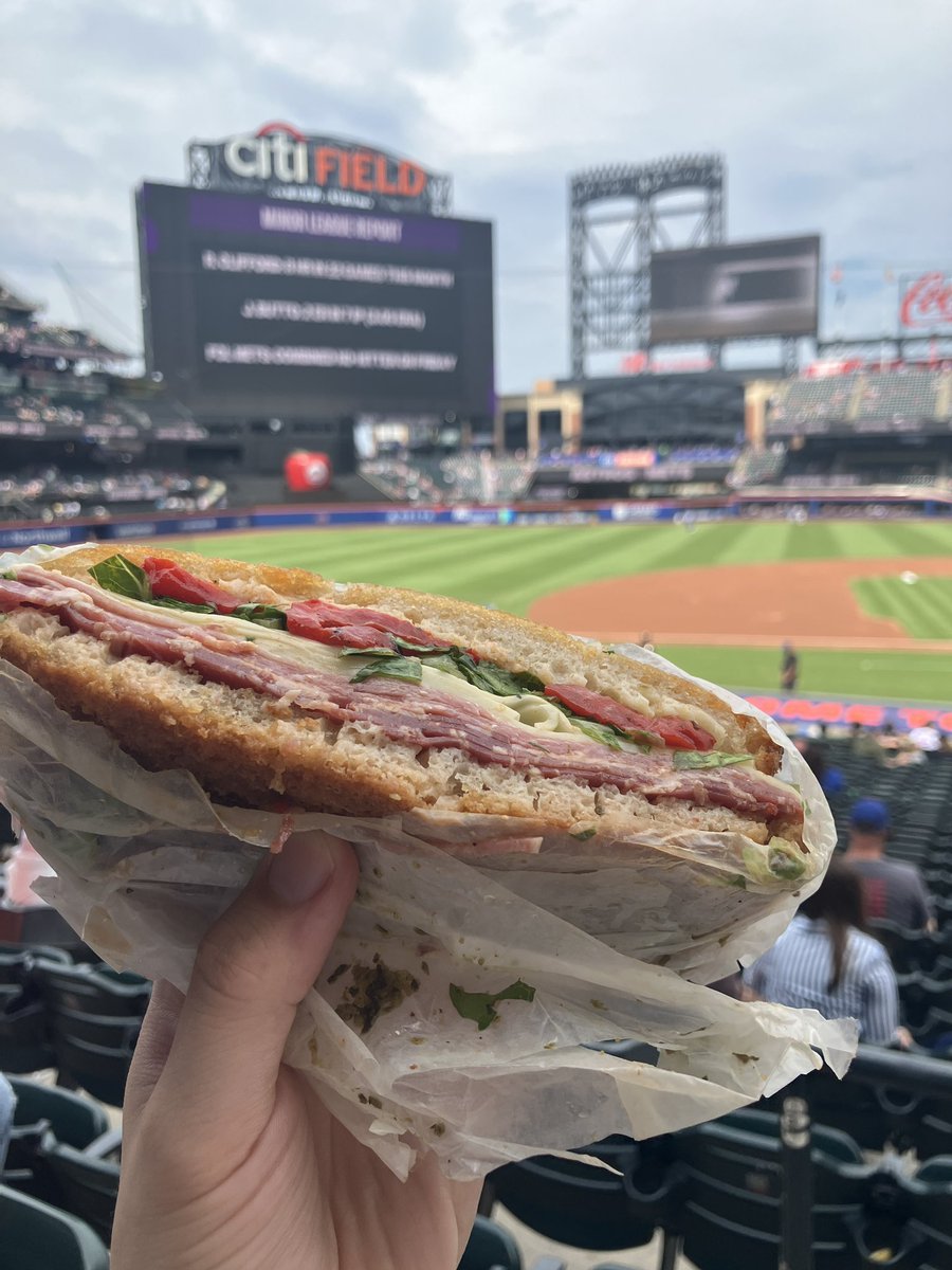 thebad69's tweet image. Italian cold cuts on homemade focaccia… yup I’m thinking it’s #metspregame