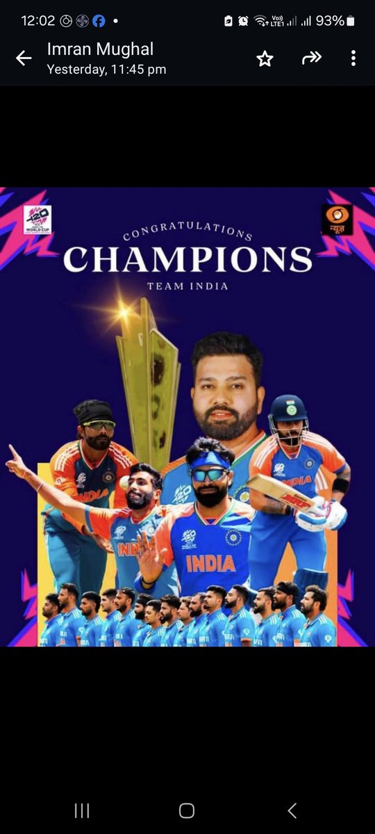 Congratulations team India 
Congratulations to all the Indian