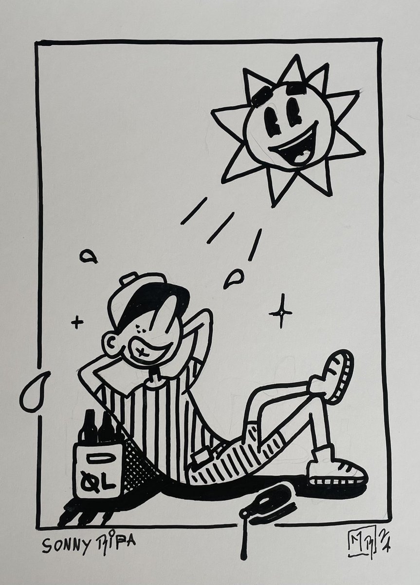 har gjort en serie lustiga teckningar med poscapenna. vi börjar med sonny ripa