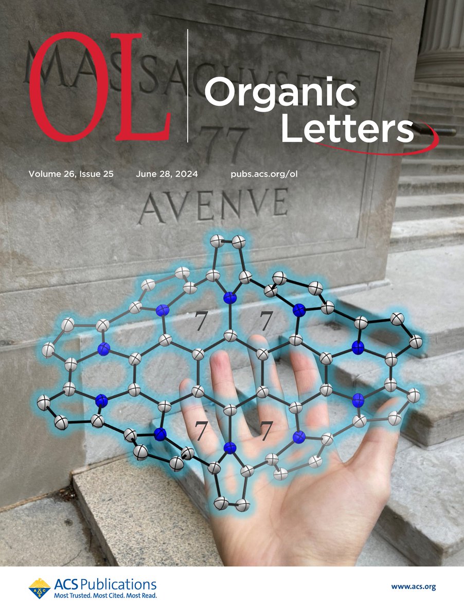 77 Mass Ave and our new 7-7 nanographene on the front cover of Organic Letters!
<a href="/SwagerGroup/">Swager Group</a> <a href="/JOC_OL/">J Org Chem/Org Lett</a> <a href="/ACS4Authors/">ACS for Authors</a> #MyACSCover 
Issue: pubs.acs.org/toc/orlef7/26/… 
Article: pubs.acs.org/doi/10.1021/ac…