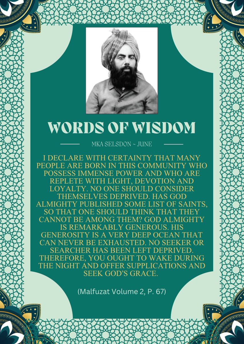 AMYA_BuS's tweet photo. Every person has the capability of becoming a saint

“Therefore, you ought to wake during the night and offer supplications and seek God’s grace.” https://t.co/ILZ0UIfaS1