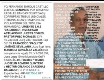 CastilloLebrun's tweet photo. @20mim24 @zuricht94 YO, FERNANDO ENRIQUE CASTILLO LEBRUN VENEZOLANO ADULTO MAYOR DENUNCIÓ VOX CRIMINIS BANDAS DELICTIVAS EN ILEGALES CORRUPTAS TRIBUS JUDICIALES TRIBUNALICIAS y HAMPONILES EN CARABOBO FALCÓN LARA ARAGUA CARACAS ETC y MAFIAS EXTRANJERAS TERRORISTAS LAS PRUEBAS ESTAN EN LOS EXPEDIENTES https://t.co/iion553fXH