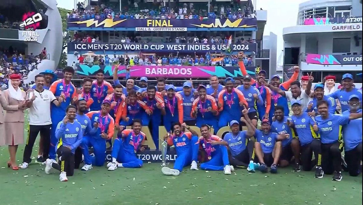 odhi_in's tweet photo. #India #T20WorldCup #Champions.
Good show #SouthAfrica, finally they reached the final match of #Cricket #WorldCupFinal history. Special thanks to #Afganistan for their win over #Australia which helped #SouthAfrica to reach finals and #India to win the #T20 #WorldCup 2nd time. https://t.co/FqmPG6sSVT