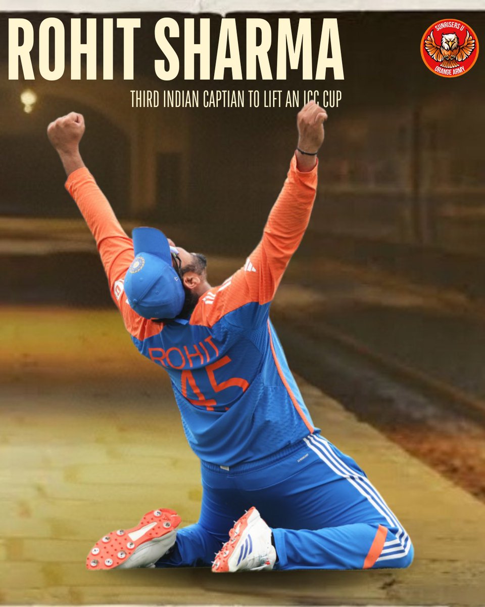 SUNRISERSU's tweet photo. WE DID IT BOYS!! 🥹✨🧡

#OrangeArmy #T20WorldCup #INDvsSA2024 #INDWins https://t.co/gIYHc9G68H