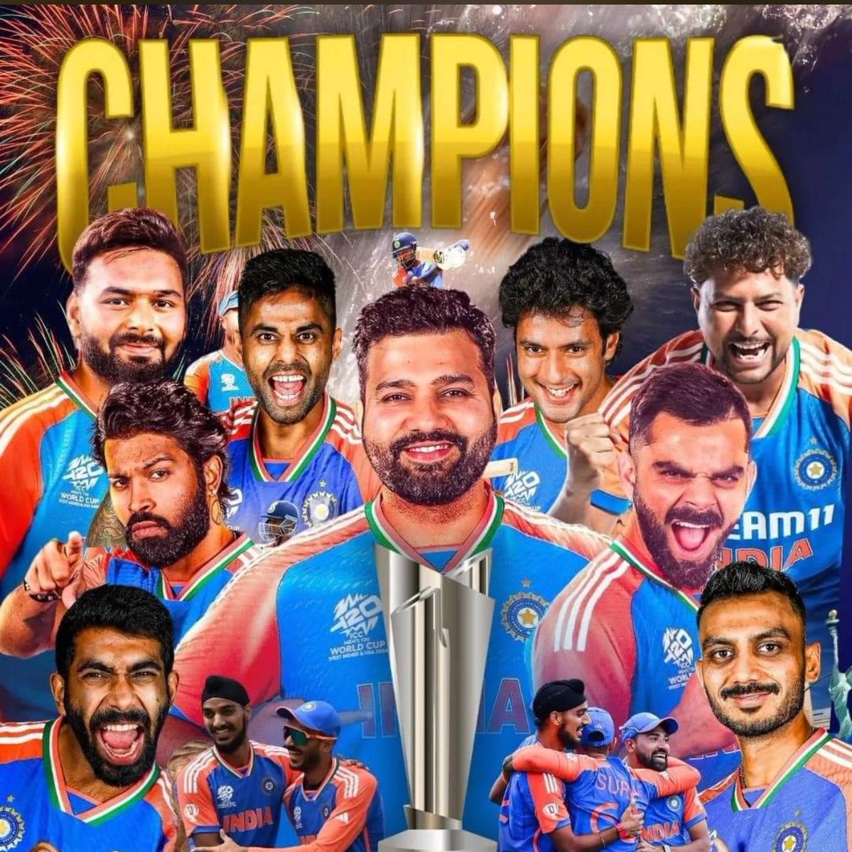 Heartiest congratulations Team India 🇮🇳🇮🇳you have got smiles to Billion + fans after a long wait of 13 years #T20IWorldCup