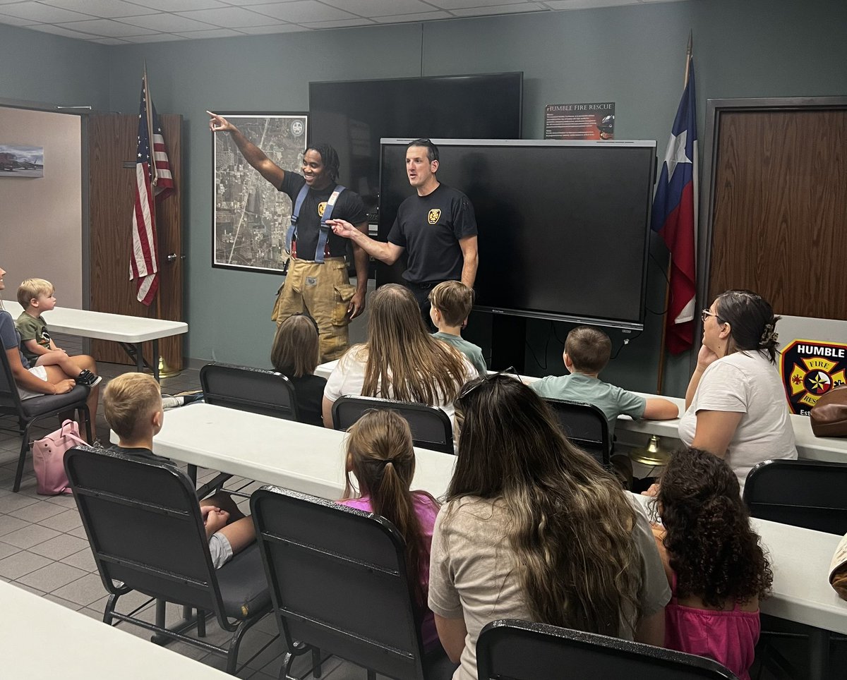 🚒 Thank you Humble Fire for a great morning!! We loved learning all about the fire station, trucks and what to do in an emergency!! Pretty sure spraying the hose was the highlight!! 💦🧑‍🚒
