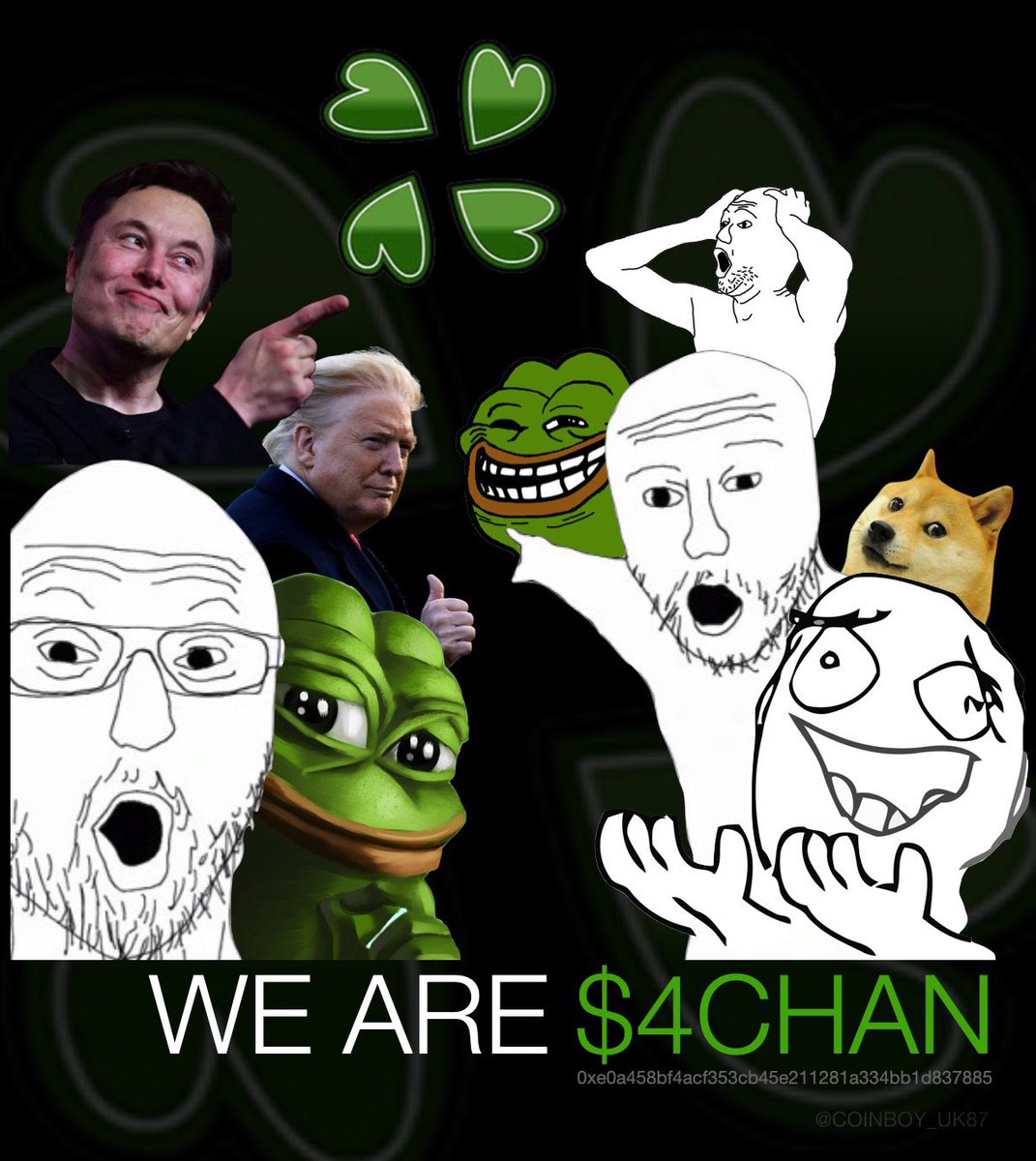 When #4Chan reach 8000 holders I will make one of the persons who likes and retweets this post a QUADRILLIONAIRE

YES, 1 QUAD <a href="/4chantokenio/">4ChanToken</a> up for grabs🍀🤩

A comment with meme makes two entries🔥

LETS SEND IT🚀🚀🚀

#Memecoin #Giveaway $Shib $Doge $Pepe #Eth #Crypto #Btc $Pork
