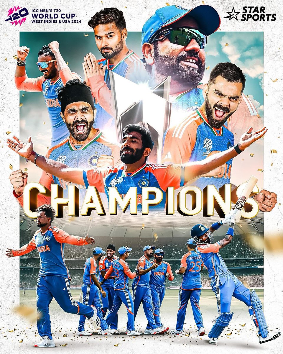 Team India are T20 World Champions 👏👏👏